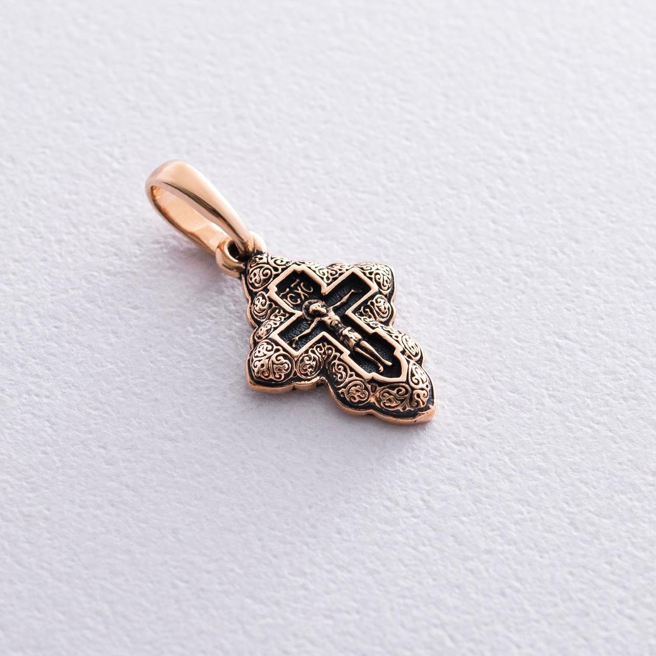 Золотий хрестик із розп'яттям п02659  LOVE-SHOPE