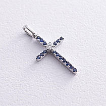 Золотий хрестик із сапфірами та діамантами 
пб0123gm  LOVE-SHOPE