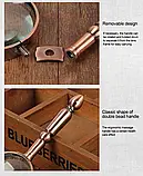 Портативна ретро лупа 20× з повністю металевим корпусом — елегантне збільшення, фото 2