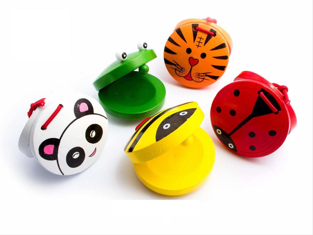 Дитячі дерев'яні кастаньєти круглі