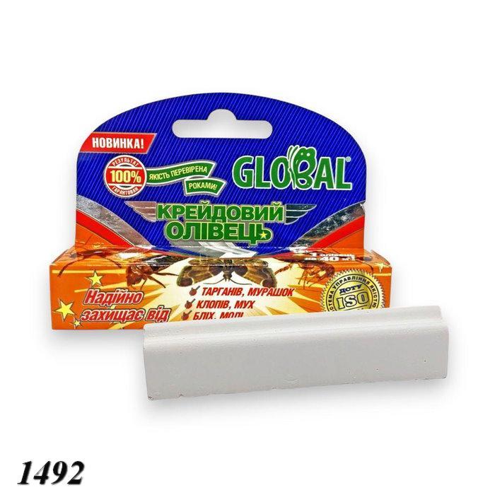 Олівець інсектицидний  від тарганів та комах Global 20 г (2шт), фото 1