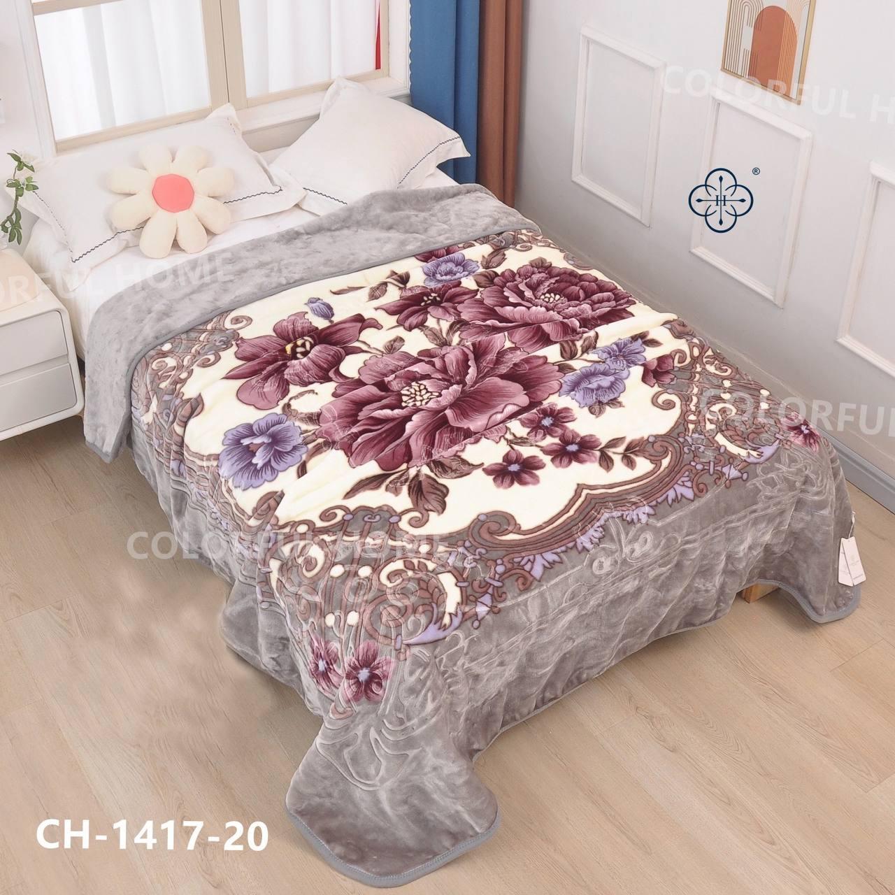 Велюрове двостороннє покривало-ковдра класу Люкс, фото 1