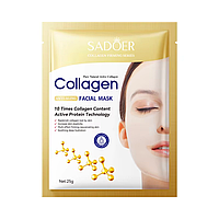 Тканинна маска для обличчя SADOER Collagen Multi-Effect антивікова, зміцнювальна 25 г