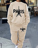Теплий жіночий костюм з принтом "PARIS"(Париж), фото 3