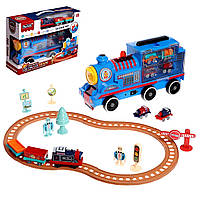 Дитяча залізниця 128-33 локомотив-парковка спуск звук підсвічування (254697)