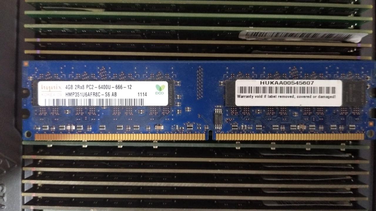 4GB DDR2 800MHz PC2-6400U CL6 Hynix 2Rx8 Оперативна пам'ять, фото 1