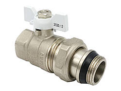 Кран-американка прямий 3/4" ВЗ Valogin Optima білий метелик VG-104202 1/11 шт