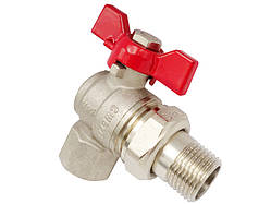 Кран-американка кутовий 3/4" ВЗ Valogin Optima червоний метелик VG-104402 1/12 шт