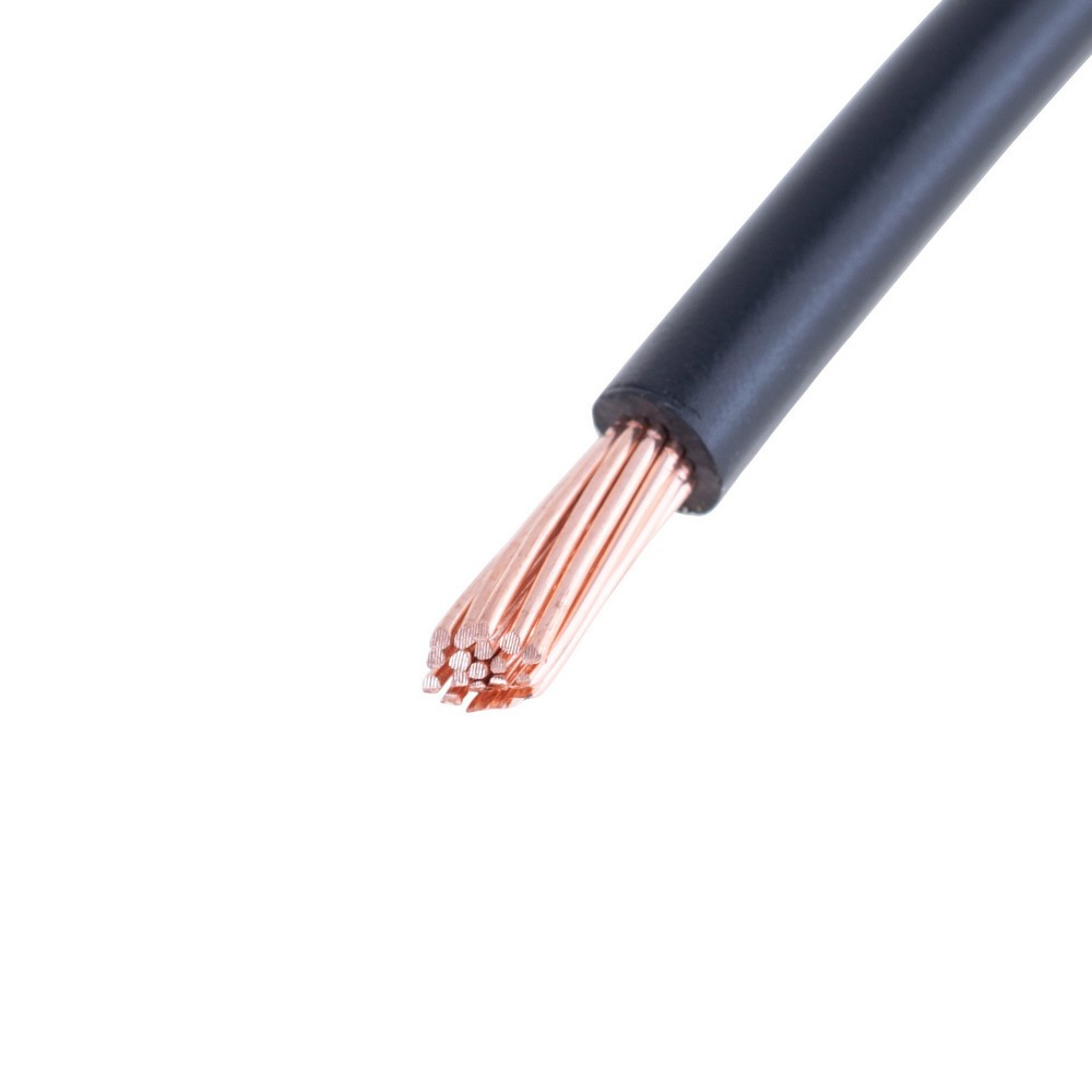 Провід багатожильний 6mm² (10AWG, 19xD0.64mm) чорний, 1м