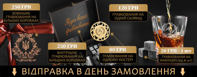 Подарок мужу на 25 лет Набор для виски с камнями