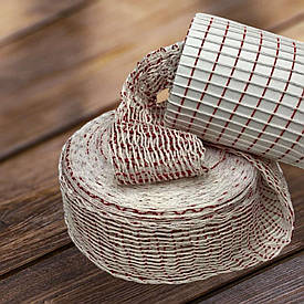 Еластична формувальна сітка червоно-біла 125 мм 50 метрів