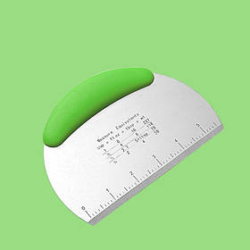 Шпатель різак для тіста з нержавіючої сталі скребок з подвійною шкалою, неслизька ручка, інструмент для тіста салатний