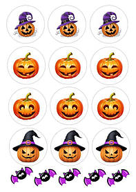 Вафельна картинка "Halloween" /ВК-0053/  - А4