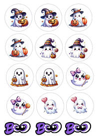 Вафельна картинка "Halloween" /ВК-0054/  - А4