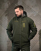 Тактическая зимняя куртка олива Softshell, военная куртка олива omni-heat, армейская зимняя куртка холлофайбер, oyi scv woq