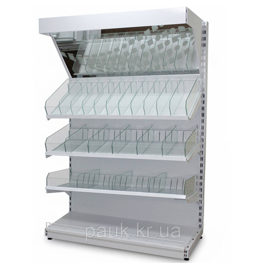 Кондитерський стелаж 1900*1200 мм приставний стелаж для кондитерки Рістел, торговий стелаж ТИП 9, фото 1