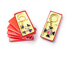 Брелок Хрест Георгіївський з ликами Святих