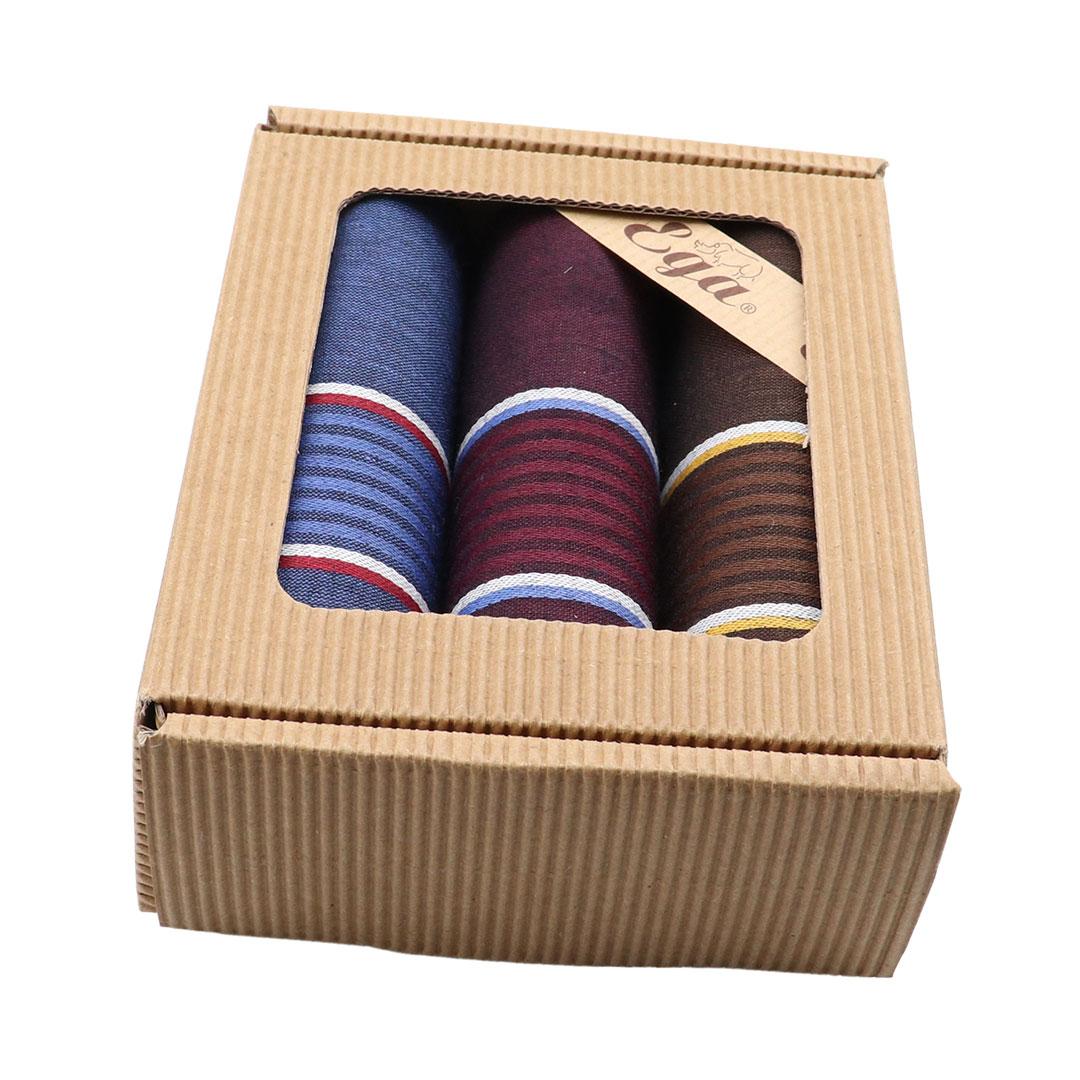 Набір чоловічих носових хусток в коробці EGA СН-796/3 3 шт., фото 1