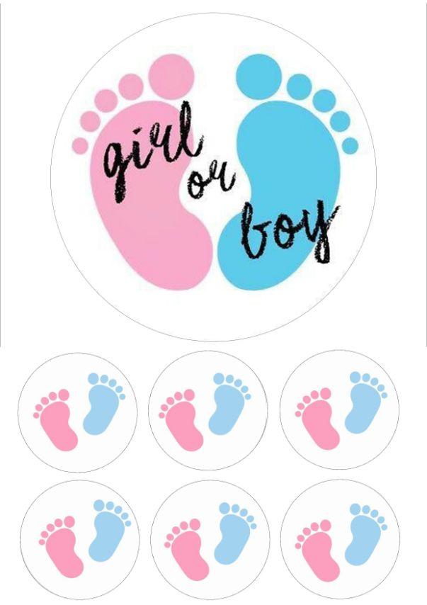 Вафельна картинка "Girl or Boy" /ВК-0006/ - А4, фото 1