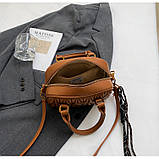 Жіноча сумка 27851 крос-боді чорна, фото 5