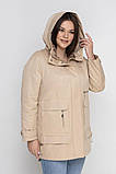 Жіноча стильна парка М -1033 в розмірах 48-62, фото 2