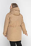 Жіноча стильна парка М -1033 в розмірах 48-62, фото 5