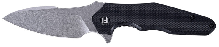 Ніж Hightron Mini Ventura, D2, G10, чорний, сталевий stonewash клинок HK05BLKS, фото 1