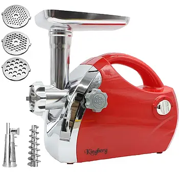 Електром'ясорубка з томатною соковижималкою, 2500W, KB-2022, Червоний / Настільна м'ясорубка електрична