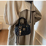 Жіноча сумка 27851 крос-боді чорна, фото 9