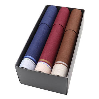 Чоловічі носові хустки в подарунковій коробці EGA СН-281/3 3 шт.