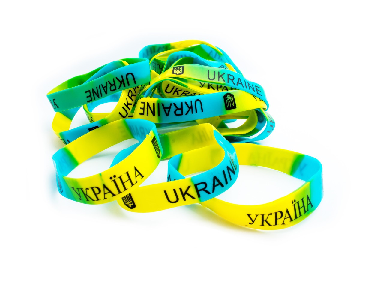 Силіконовий браслет з надписом Україна