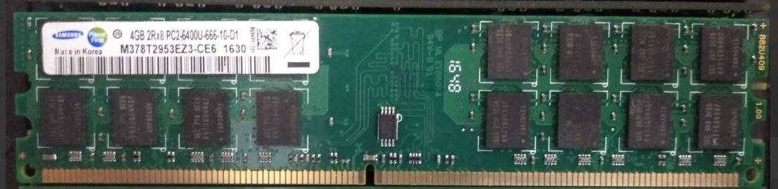 4GB DDR2 800MHz PC2-6400U CL6 Samsung 2Rx8 Оперативна пам'ять, фото 1