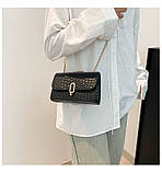 Жіноча сумка 8239 крос-боді чорна, фото 3