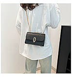 Жіноча сумка 8239 крос-боді чорна, фото 4