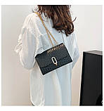 Жіноча сумка 8239 крос-боді чорна, фото 7