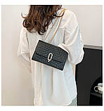 Жіноча сумка 8239 крос-боді чорна, фото 8