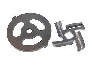 Ніж та решітка для ковбаси м'ясорубки Zelmer ZMM1510B ZMM1520B ZMM1525B ZMM1530B ZMM1535B ZMM1540B, фото 2