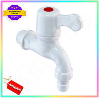 KI Кран для холодної води GET ONE Plamix 1/2 дюйма для дачі термопластиковий білий кульовий кран FIR41_R