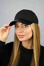 Кашемірова бейсболка зі шкіряним козирком