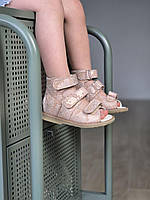 Дитячі шкіряні ортопедичні босоніжки для лікування вальгусної деформації на дівчинку 22 розмір, фото 8