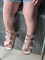 Дитячі шкіряні ортопедичні босоніжки для лікування вальгусної деформації на дівчинку 22 розмір, фото 6