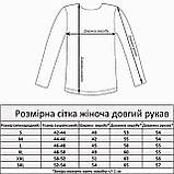 Стильна вишиванка із довгим рукавом чорного кольору «Карпатський орнамент (блакитна вишивка)», фото 4