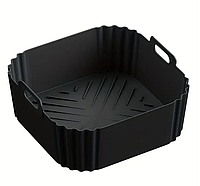 Силіконова форма для аерогрилю мультипечі ребриста REN-22BI 20.5 см чорний