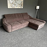 Розкладний диван кутовий коричневого кольору, фото 3