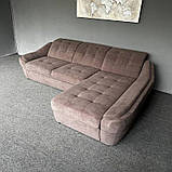 Розкладний диван кутовий коричневого кольору, фото 6