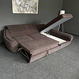Розкладний диван кутовий коричневого кольору, фото 7
