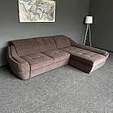Розкладний диван кутовий коричневого кольору, фото 2