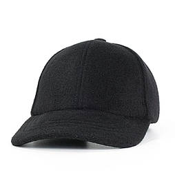 Чорна кашемірова бейсболка унісекс