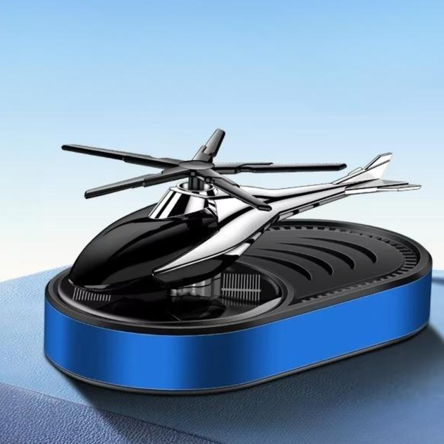 Ароматизатор для автомобіля на сонячній батареї Вертоліт (Сірий), фото 1