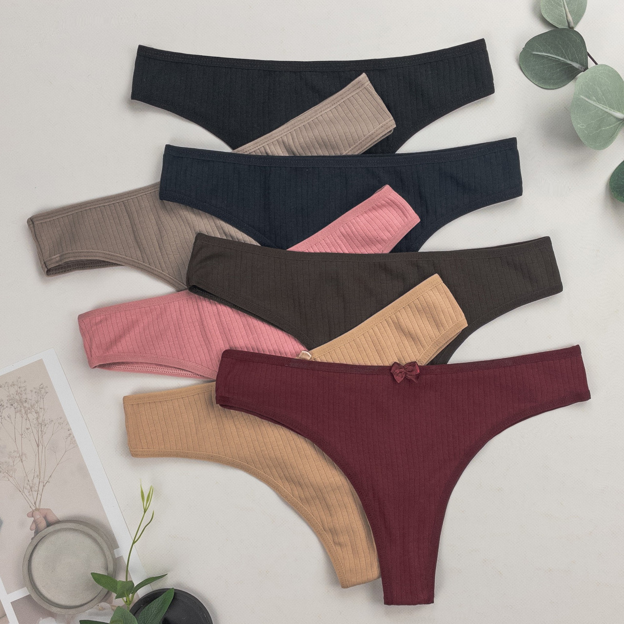 Труси-стринги жіночі Nicoletta Туреччина тижневики M, L, XL | 7 шт.